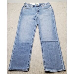 Seven7 Jeans Womens 6 Blue Denim Premium High Rise Loose Straight Leg MY10341DE